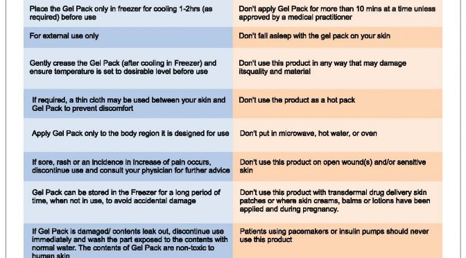 HOLD Compression Therapy DO’s & Dont’s